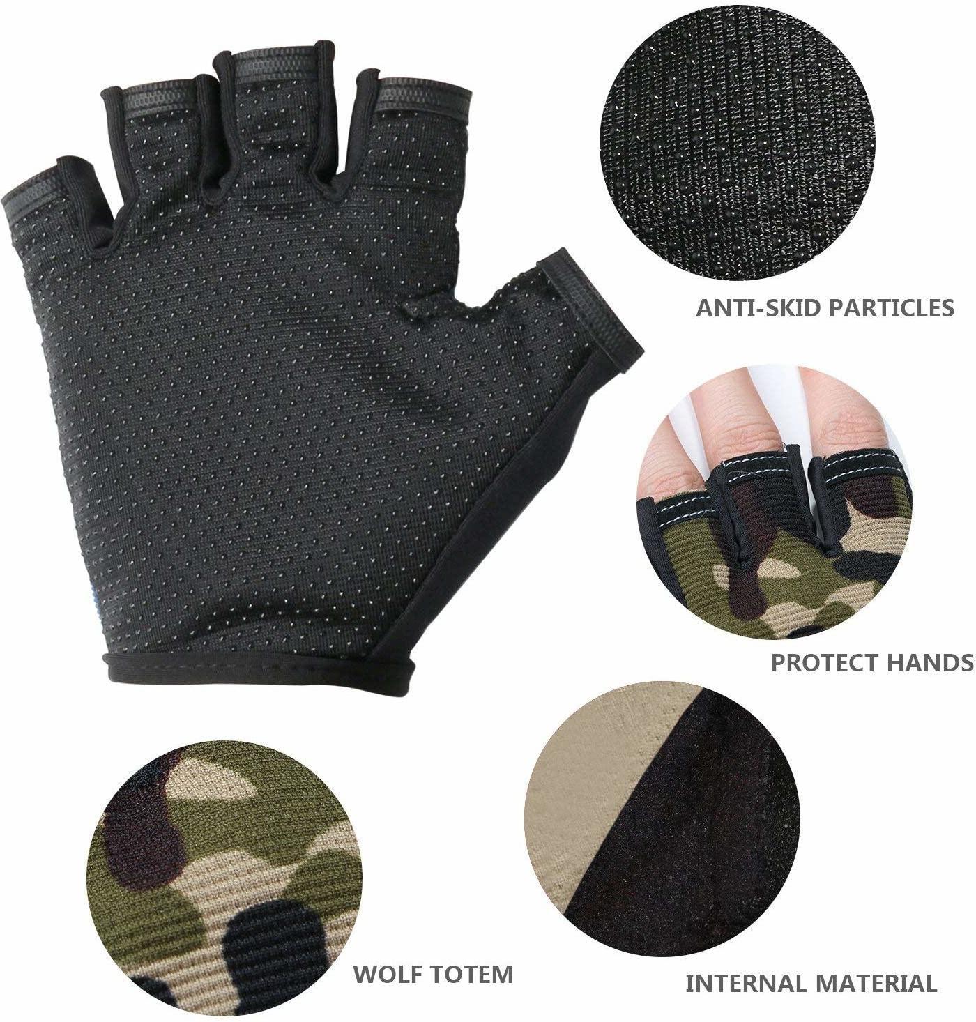 Anti-Slip Breathable Bike Sports Gym & Fitness Gloves(Green)