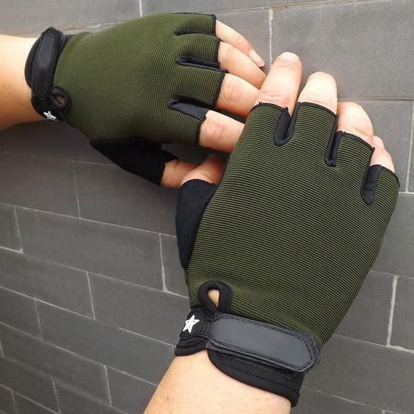 Anti-Slip Breathable Bike Sports Gym & Fitness Gloves(Green)