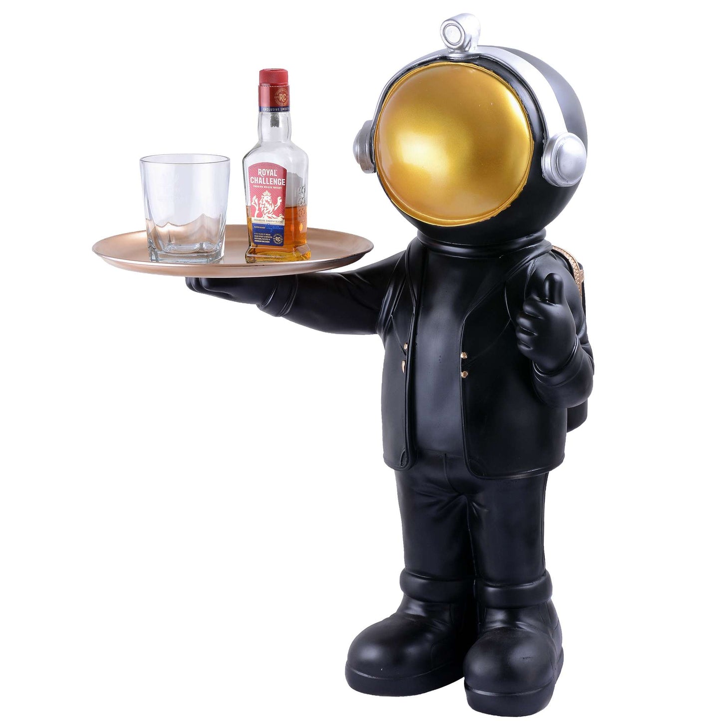 Astronaut Figurine Tray Sculpture | Small Desk Storage & Room Decoration