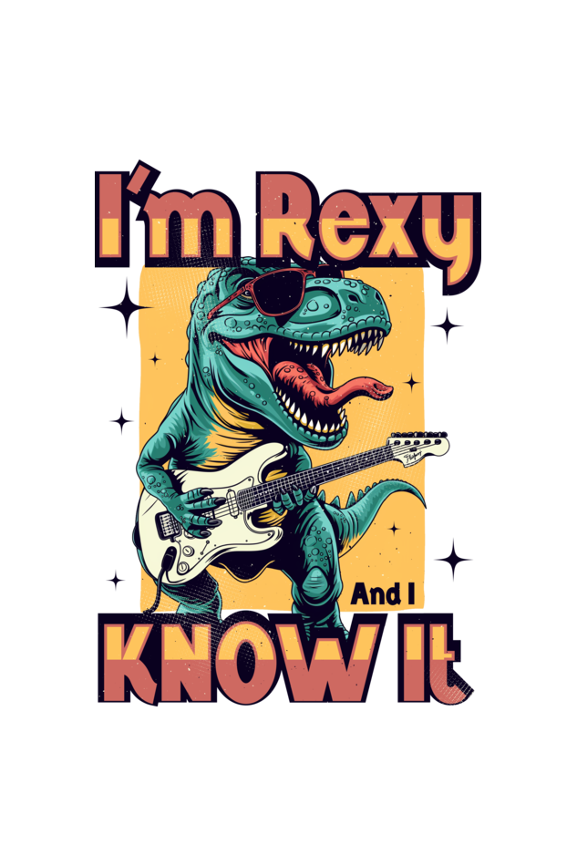 I'm Rexy Know it Terry Oversized Half Sleeve T-Shirt