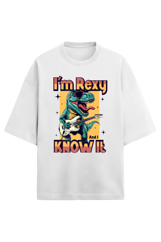 I'm Rexy Know it Terry Oversized Half Sleeve T-Shirt