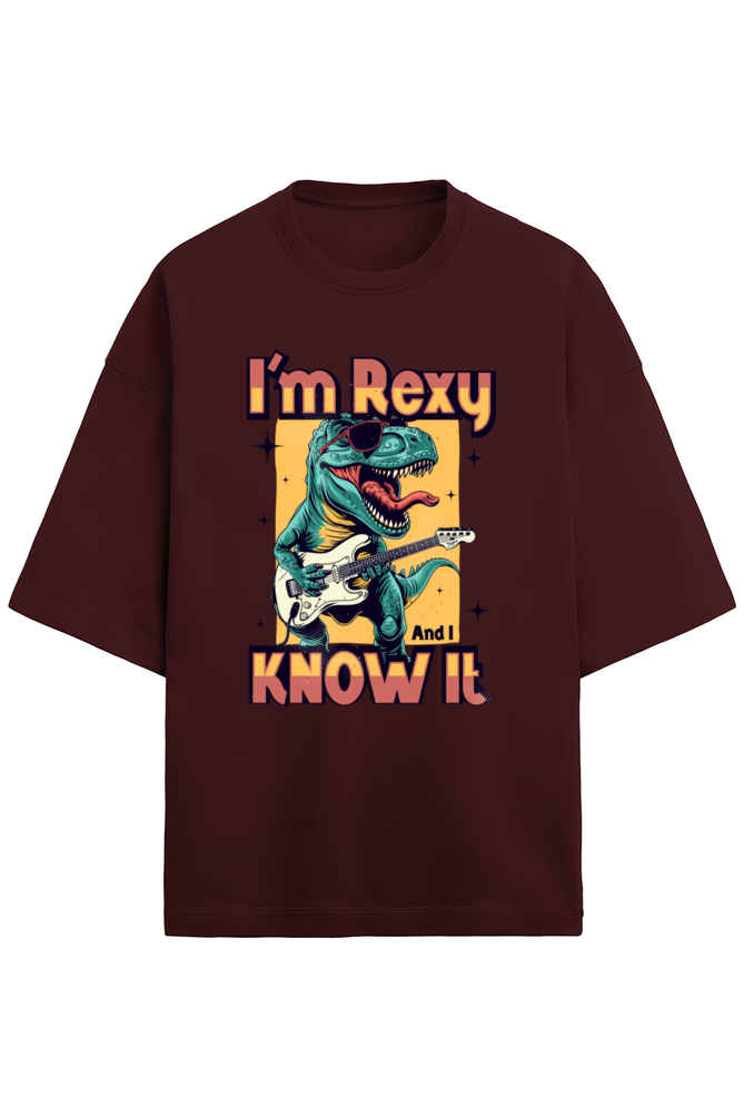 I'm Rexy Know it Terry Oversized Half Sleeve T-Shirt