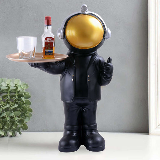 Astronaut Figurine Tray Sculpture | Small Desk Storage & Room Decoration