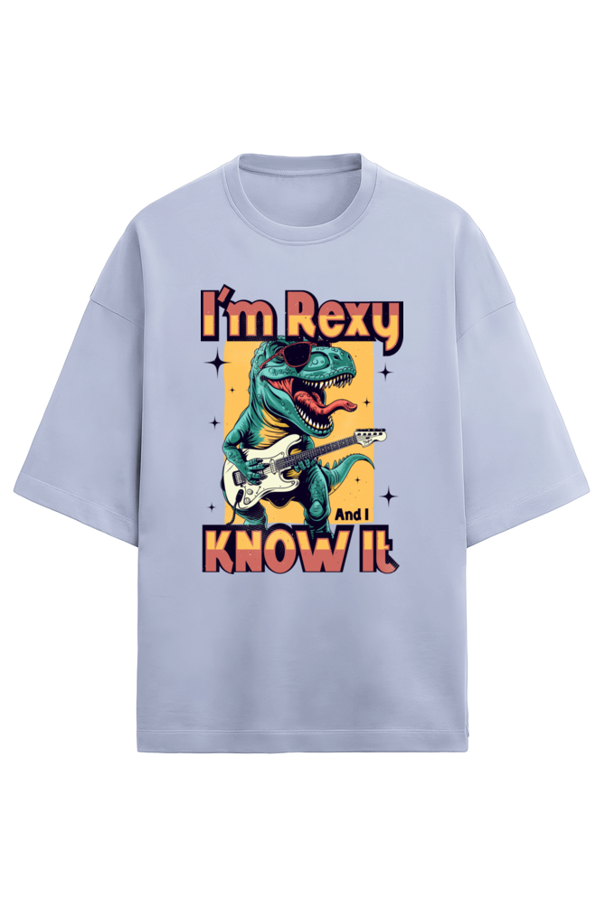 I'm Rexy Know it Terry Oversized Half Sleeve T-Shirt