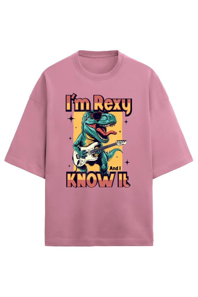 I'm Rexy Know it Terry Oversized Half Sleeve T-Shirt