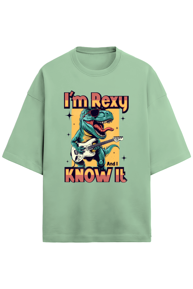 I'm Rexy Know it Terry Oversized Half Sleeve T-Shirt