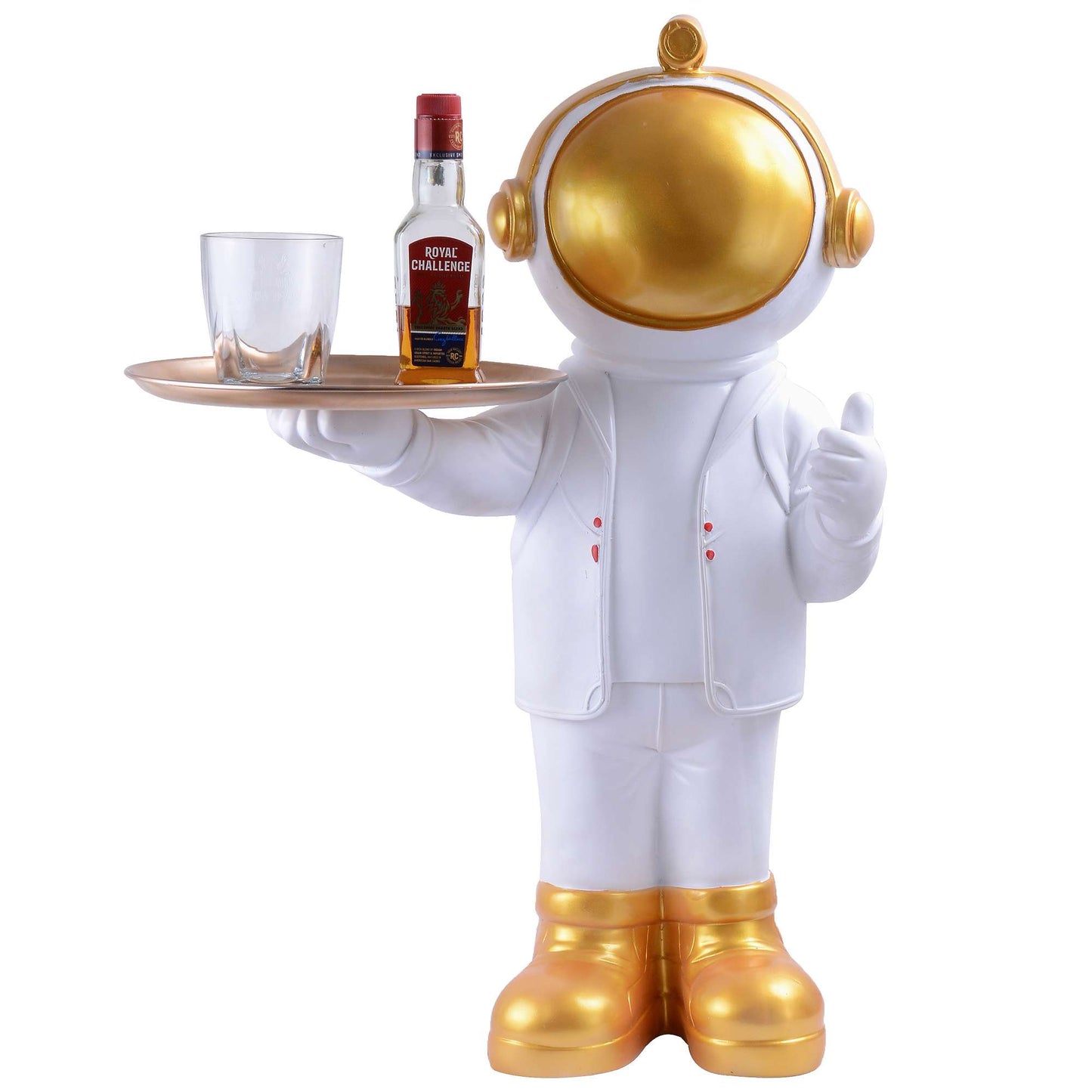 Astronaut Figurine Tray Sculpture | Small Desk Storage & Room Decoration